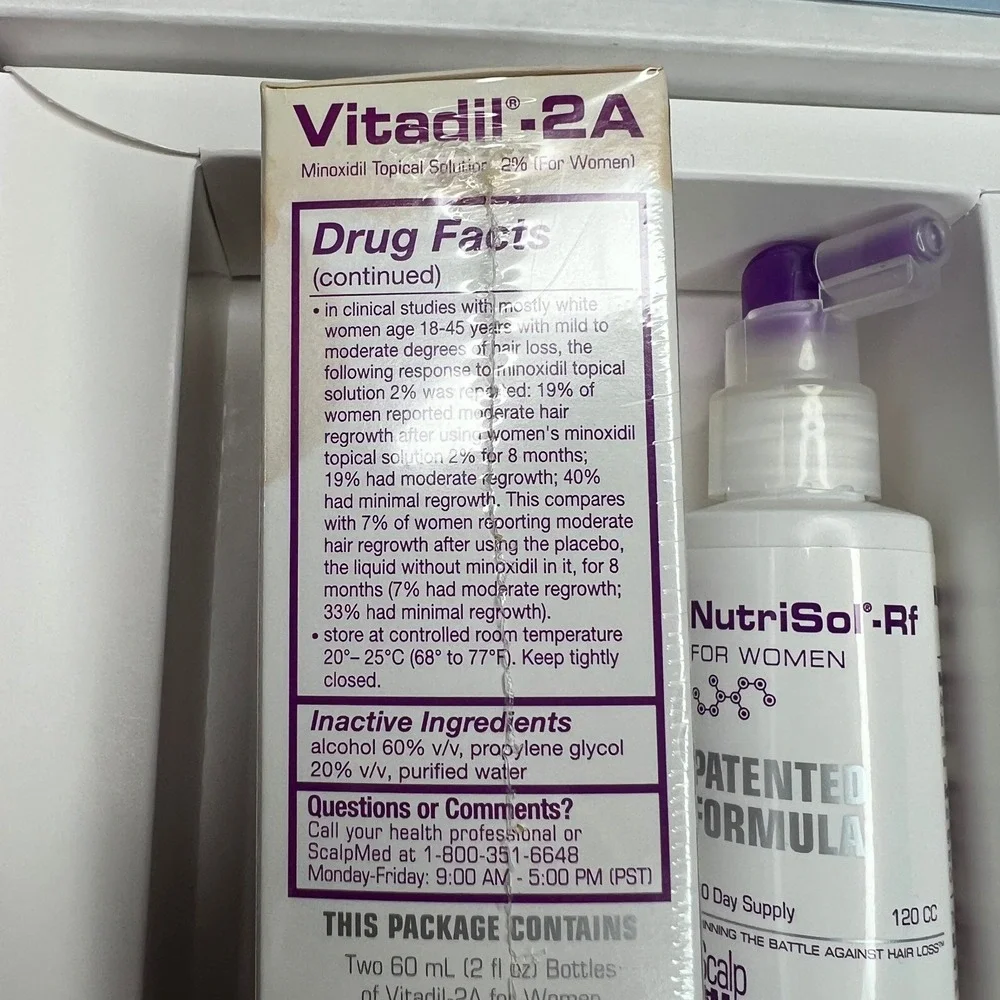 ScalpMed Vitadil-2A Re-Grow Hair Regrowth Kit Women Expired 2015 Collectible Box